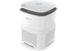 Pro Breeze Purificateur d'air 4 en 1 avec Préfiltre - True HEPA et Filtre à Charbon Actif - Générateur d'Ions Négatifs, Sans ozone - Capture Allergènes, Pollen, Fumée, Odeurs - Bureau, Salon, Chambre