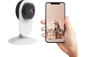 AGSHOME Videocamera di sicurezza intelligente per interni WiFi, video HD1080p, rilevazione di movimento, audio bidirezionale,plug-in,può funzionare allarme casa