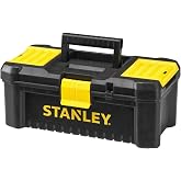 STANLEY STST1-75514 Plastic Tool Box with Plastic Lock, 32 x 18.8 x 13.3 cm, Ergonomic Handle, Lid Organizers, Removable Inne