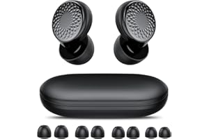 IKG Tapones Oídos Ruido Dormir, 45dB Tapones Cancelacion de Ruido, Cómodos y Ergonómicos, Lavables y Reutilizables, 4 Tamaños de Earplugs, para Dormir/Concentrarse, negro