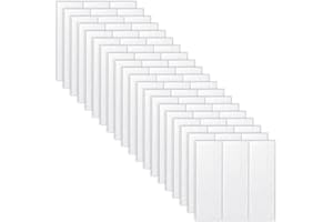 URPIZY 20 pannelli da parete 3D, pannelli da parete staccabili e impermeabili, autoadesivi in schiuma di PE, pannelli da parete 3D retrò per cucina, bagno, soggiorno (bianco)