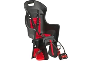 POLISPORT Boodie Porte Fixation Cadre Bébé Unisexe, Noir/Rouge, Poids de l'enfant : de 9 à 22 kg Maximum