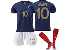 France Maillot de Foot Enfant Adulte Mbappe Soccer Jersey Maillots Domicile,2023 Paris Nr.7/10 Ensemble de Maillots de Footba