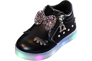 FRAUIT Sneaker Bambina Scarpe Bimbo con Luci LED Scarpe Bambino Sportive Scarpine Antiscivolo Bambine Invernali Scarpe Bimba Eleganti Prima Comunione Scarpette Inverno Autunno