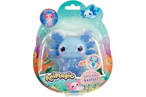 Animagic: Lets Glo Axolotl - Blue | Your Glowing, Floating, Squishy Best Friend | Drop In Water To Watch Them Glow! | Interactive Electronic Pet | For Kids Ages 4+