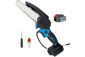 SQUAELTIRS Mini Chainsaw Cordless 6 inch,Electric Saw Battery Chainsaw Chain Saws with 1x 5.5AH Battery,Small Chainsaw Power Tools,for Wood Cutting, Tree Trimming