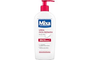 ‎MIXA Mixa Urea Cica Body Lotion, beruhigende & schützende Körpermilch, mit Urea & regenerierendem Panthenol, für sehr trockene Haut, hochverträglich, beugt Hautirritationen vor Urea Cica Repair+, 250 ml