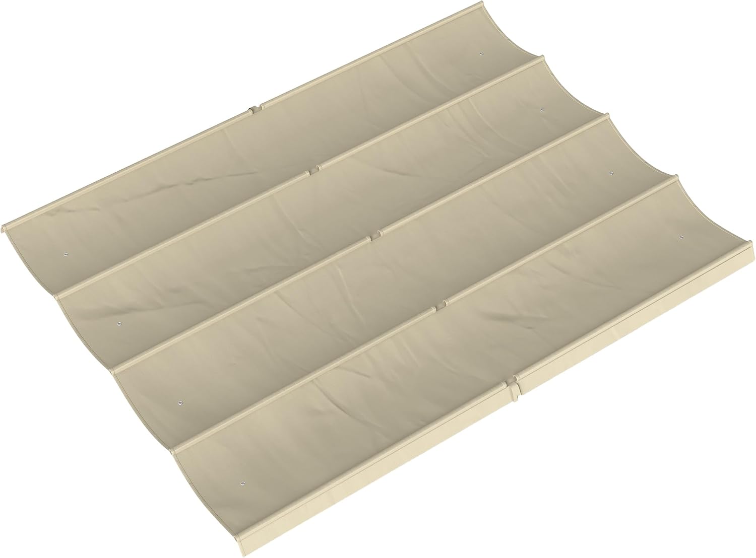 Outsunny Techo de Pérgola 4 x 3,5 m, Techo de Repuesto Retráctil para Marco de Pérgola de 4x3 m, UV30+, Toldo de Tela Solo para Cenador Jardín con 8 Orificios de Drenaje, Blanco Crema