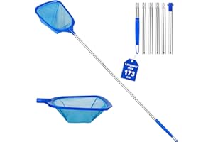 KGC Épuisette de piscine avec poignée de 91,7 à 5,7 m - Épuisette ultra fine pour piscines, étangs à poissons, jacuzzis, bassins de jardin, algues et pour piscines, pataugeoires, spa