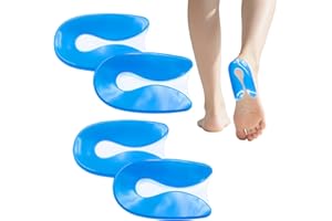 Tbintul 2 pary wkładek na ostrogi piętowe, ochraniacze pięt do butów, ortopedyczne wkładki żelowe do butów, wkładki żelowe na zapalenie powięzi podeszwowej, ostrogi piętowe i bóle ścięgna Achillesa, L