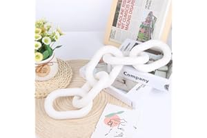 QBMYCN Decoración de eslabones de Cadena de Madera, Adorno de Nudo de Cadena de Madera de 5 eslabones, decoración Bohemia Tallada a Mano,decoración Moderna de estantería,para Mesa de Centro,Entrada,Granja