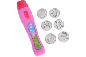 Simba 109262386 Peppa Pig Light Projector, 6 Motivi, LED, 16 cm, a Partire dai 3 Anni, Rosa/Verde/Blu/Giallo