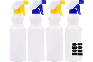 Youngever Lot de 4 Vaporisateur Vide Plastique 500ML, Bouteille Pulverisateur 500ML, Flacons Pulvérisateurs