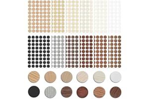 SHIGKEU 648Pcs Self Adhesive Screw Hole Covers Caps Stickers Hide Screws Screw Hole Stickers for Cabinets, Desks, Furniture Screw Holes 21 mm