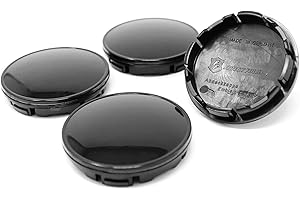 FINEST FOLIA 4 x dekielki na felgi o średnicy 56 mm, 60 mm, tworzywo sztuczne ABS aluminiowe zaślepki kołpaki na felgi uniwersalne akcesoria samochodowe (czarny, 56mm Ø)
