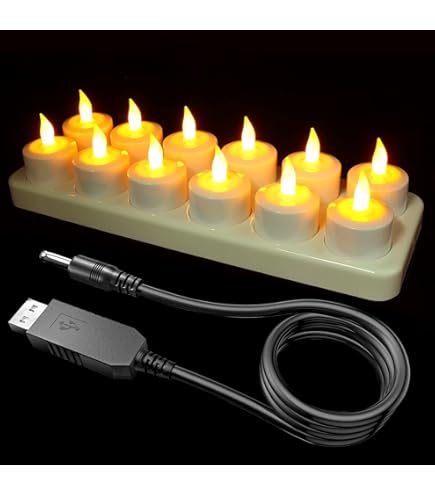 Yme Lot De 12 Bougies Chauffe-plat Rechargeables Avec