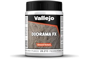Vallejo Pintura Acrilica Diorama FX 200 ml, Effetti Realistici per Terreno, Terra, Nieve, Acqua e Barro, Ideale per Maquettes e Modellismo