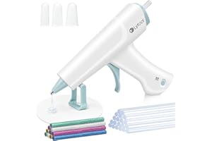 Lytool Cordless Hot Glue Gun with 2600mAh Lithium Battery, 30pcs Glue Sticks & Silicone Pad & Finger Protectors, Mini Glue Gun for DIY, Art, Craft, Gift, Festival Decoration, Home Repairs