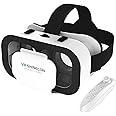 NALACAL 3D Virtual Reality Headset with Bluetooth Remote Control, Fully Compatible with 4.7-6.5 Inch iPhone and Android Smartphones, Ideal for Immersive Gaming and Movies, Gift for Kids and Adults
