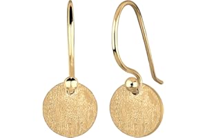 Elli Ohrringe Damen Ohrhänger Geo Plättchen Minimal Trend Matt in 925 Sterling Silber