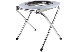WINOMO Silla de Inodoro portátil de Camping Plegable de la mesita de Noche de Viaje, Camping, Escalada, Pesca compañero Silla al Aire Porta Orinal para Adultos