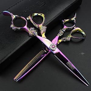 5.5 inch hair cut Japanese hairdressing scissors thinning scissors professional hairdresser hair pruning utensils - Image 8