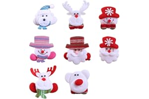 TOYMYTOY 8 stücke Weihnachten LED Brosche Pins Leuchtende Abzeichen Weihnachten Party Favors Urlaub Geschenke für Kinder