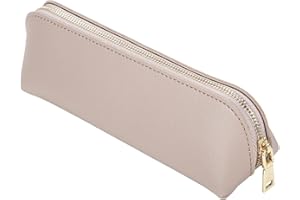 ‎FYORE Fyore Mäppchen Leder Federmäppchen Teenager Stiftetasche Stiftemappe Unisex Federtasche für Schule & Büro Teen den Schulanfang Geschenk (Khaki)