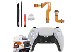 RongZy Microphone Ribbon Cable for PS5 BDM-010 Controller Left and Right Ribbon Cable Replacement for Sony Playstation 5 PS5 with Repair Tool Set