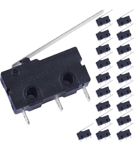 Micro-interrupteurs à Levier 10A - Lot De 10, Noir, Pour Applications électroniques Et Industrielles