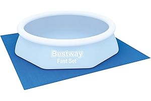 Bestway 58000 Tapis de Sol Carré pour Piscine Hors Sol Fast Set ou Steel Pro 274 x 274 cm - Bleu