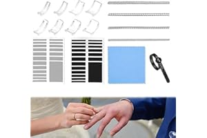 BEPSYOM 16 Pièces Ajusteur de Taille de Bague Invisible, Réducteur Bague Taille en Silicone Transparente, Retrecisseur Bague Invisible pour Homme et Femme