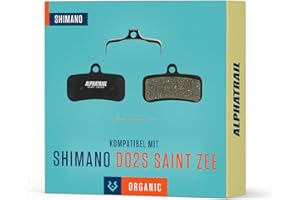 ‎ALPHATRAIL MTB Bremsbeläge für Shimano D02S D03S Saint BR-MT420 SLX Bremsen I Hochleistungs-Resin I Langlebig & passgenau für E-Bikes und Mountainbikes I 1 Paar organische Scheibenbremsbeläge