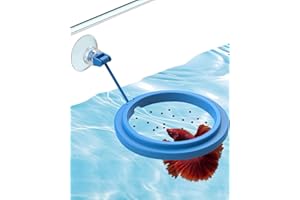 Pawfly Anello di alimentazione dei pesci per acquario con ventosa Piccolo anello rotondo di alimentazione per pesci galleggianti per Betta Pesce rosso Guppy Tartaruga