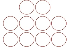 UHATa Silicone Rubber O Ring 69mm ID, 75mm OD, 3.1mm Width VMQ Washer Gasket Sealing-Applications for Pressure Washer Plumbing Sealing-[Qty 10 Red]