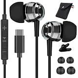 Auricolari USB C per Samsung S21 FE Huawei P40 P50 Pro Cuffie USB Type C con  Microfono Alta Definizione DAC in-Ear Cuffie per Samsung S21 Z Flip 3 5G  Note 20 S22
