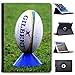 Rugbyball auf Kicking Tee Case Cover / Folio aus Kunstleder für das Apple iPad 9.7' 5th Generation (2017)