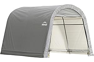 ShelterLogic Folien Zeltgarage Gerätehaus | Grau | 300x300x240 cm
