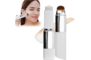 ERISAMO Chartming Color Changing Foundation Stick, Cover Cream Stick V White Korean Foundation Stick with Volufiline, Full to Medium Coverage Base Makeup, for All Skin Types,with Brush Head (Natural)