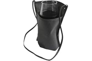 GENERICO 10 Pezzi Portabicchiere portabicchieri da Collo per degustazione Ideale per Buffet Matrimoni,movida,Wedding,spose,aperitivi,cene in Piedi,Buffet,somelier (Nero)