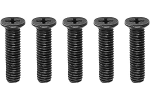 SG Store 5 Piezas M6x25mm Portabrocas Adaptador de Vástago Tornillo de Fijación de Acero Al Carbono Rosca Izquierda para UNF Portabrocas Adaptador de Vástago Negro