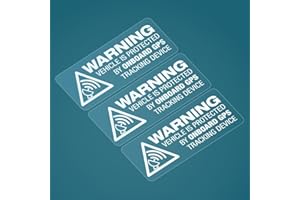 HastingsDesigner 3x WARNING GPS TRACKING ON BOARD Tracker Security Car Van Bike Window Stickers