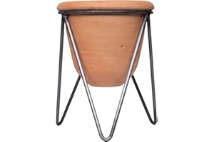 Creative Co-op DA8083 terakota doniczka z metalowym stojakiem