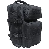 Black Waterproof Multi-Eyed Camper-Travel-Mountaineer-Outdoor-Military Tactical Backpack + 1Pec