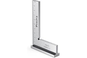 Squadra da Carpentiere Preciva - Goniometro quadrato di precisione, 90 gradi, con scala graduata, strumento di misurazione per impostazione della macchina e uso in laboratorio