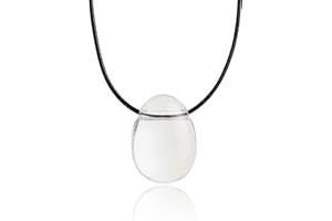 PURAJA Pendentif en pierre précieuse en véritable pierre naturelle | Chaîne en cristal avec pendentif en forme de goutte y compris un noble cordon | Pierre de guérison/porte-bonheur.