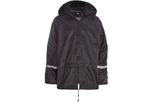 STYLE IT UP Unisex Adult Hooded Raincoat Kagouls Jacket and Trousers Set - Unisex Men and Women - Waterproof, Breathable, Lightweight Rain Set - Consists of Hood,Front zip, 2 Front Pockets and more