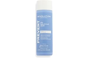 Revolution Skincare London, Lotion Tonique Exfoliante Liquide, 2% d'Acide Salicylique BHA Anti Blemish, 200ml