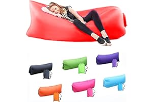 DERJLY Gonflable Canapé Chaise Longue - Imperméable - Anti-fuites d'air avec Paquet Portable Air Sofa Air Bag, pour Voyager, Camping, Randonnée, Piscine et Parties de Plage