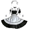 CALANDIS Polyester Maid Costume Maid Dresses Classic Sweet Lolita Japanese Anime Maid Outfit Xl, Multicolor